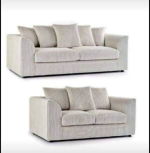Dylan Cream 3+2 Seater Jumbo Cord Sofa