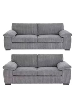 🛋️ Riva Jumbo Cord Sofa Set – Available in Multiple Colours Experience comfort and style with the Riva Jumbo Cord Sofa Collection, designed for modern living spaces. Upholstered in luxurious jumbo cord fabric, this range offers a soft, cozy feel with deep seating and plush cushions — perfect for relaxing with family and friends. ⸻ ✨ Available Sizes: 3 Seater: • Length: 191 cm • Height: 79 cm • Depth: 93 cm 2 Seater: • Length: 164 cm • Height: 79 cm • Depth: 93 cm ⸻ 🎨 Colours Available: A variety of stylish shades (commonly available: Charcoal, Silver, Mink, Black, Stone, and Mocha) ⸻ 🪑 Key Features: • Soft jumbo cord fabric upholstery for ultimate comfort • Deep foam-filled seat cushions and fiber-filled backs • Sturdy wooden frame for long-lasting durability • Modern, cozy design that suits any home décor • Removable cushion covers for easy cleaning