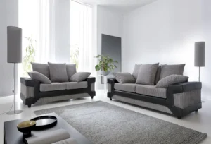 Dino sofa jumbo cord grey black