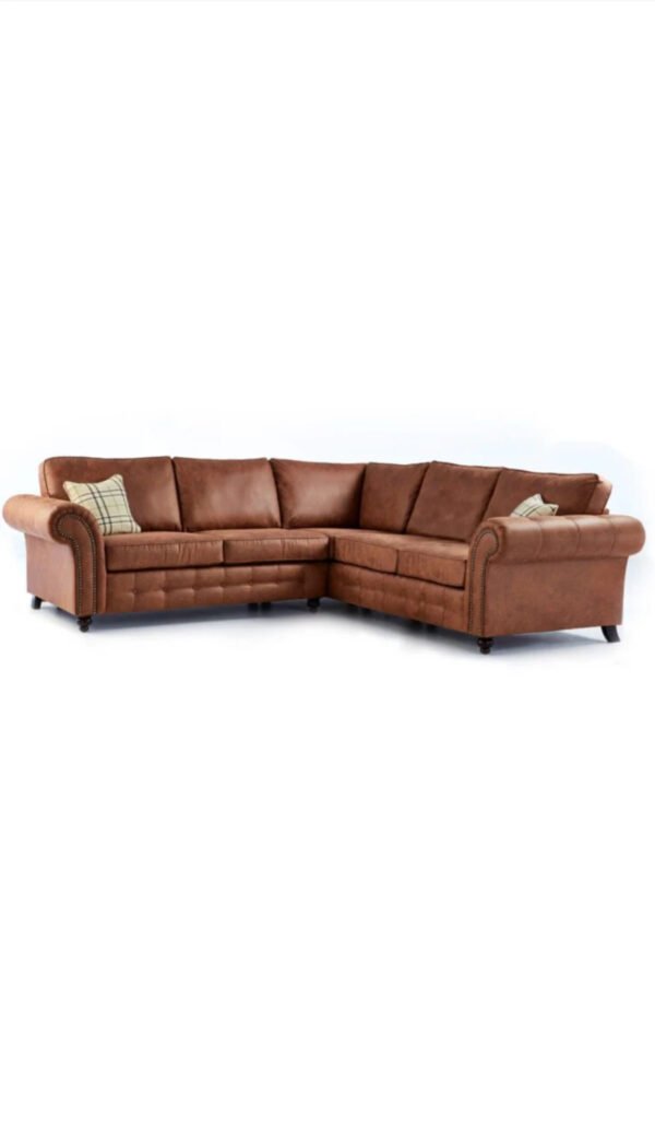 ⸻ 4. Modern Retail Style Description: Transform your living area with the Lush Corner Sofa. Featuring premium brown leather upholstery and a spacious 240cm x 240cm design, it’s the perfect blend of comfort, style, and durability.