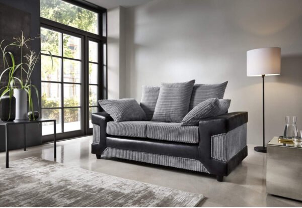 Dino sofa jumbo cord grey black