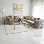 Chesterfield corner mink plush velvet 