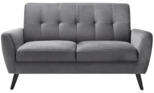 Julian Bowen Monza 2-Seater Sofa – Brown Linen Fabric